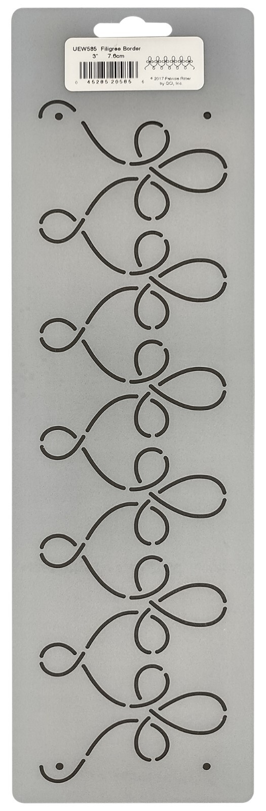 Border Quilting Stencils 3" Loop Quilt Pattern Continuous Line Quilters Template