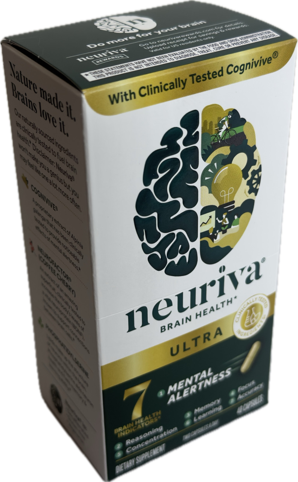 Neuriva Ultra Brain Health Supplement 40 Capsules Exp: 08/26 (New in Box/Unused)