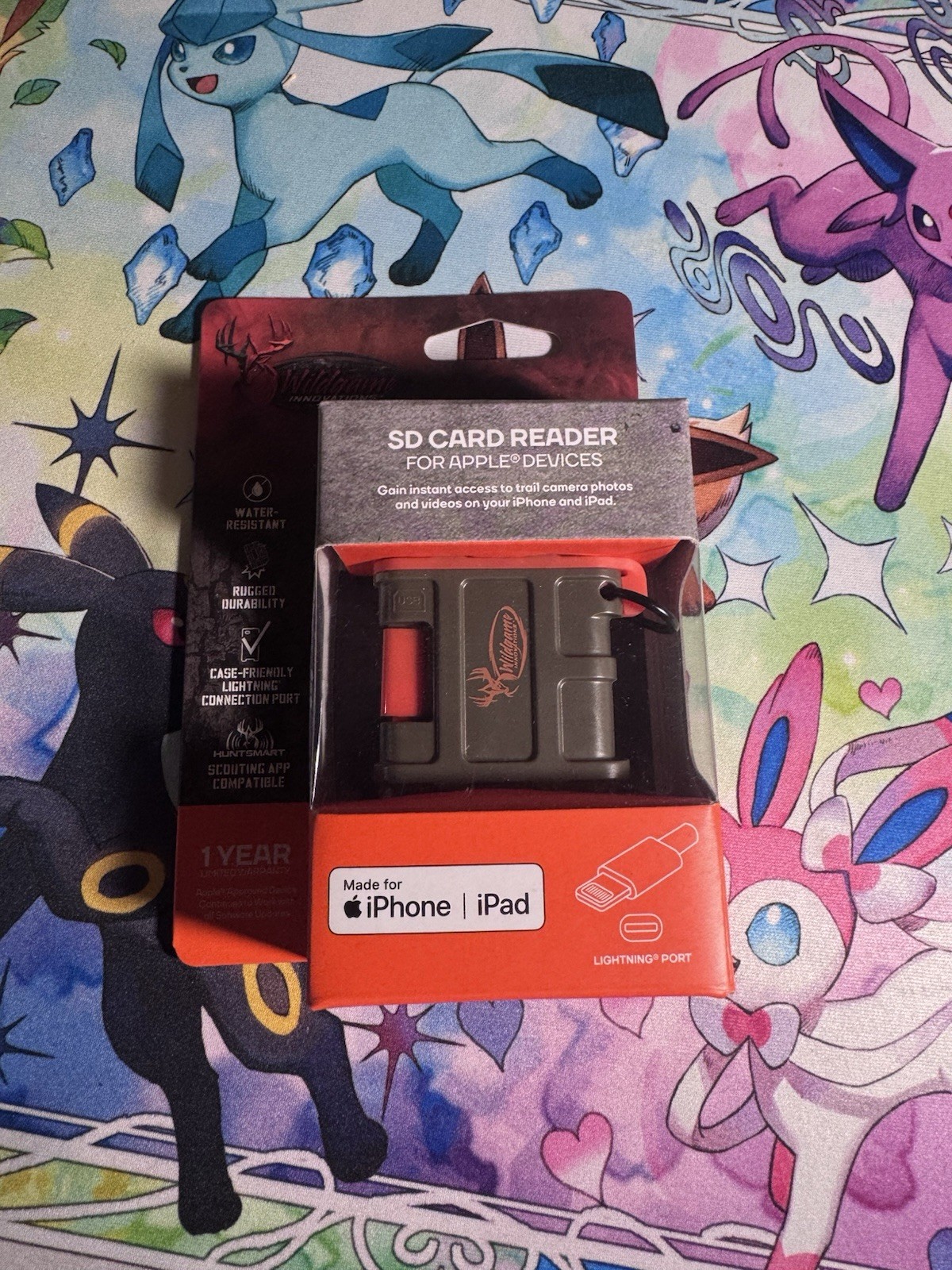 WILDGAME INNOVATION SD CARD READER FOR  APPLE DEVICES, TRAIL CAMERAS, NEW-SEALED