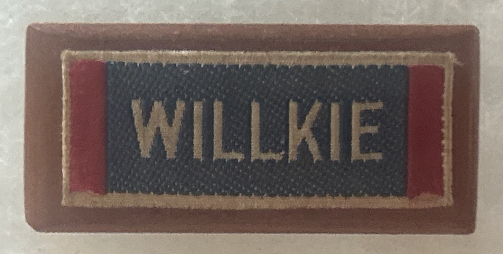 Wendell Willkie wooden   1 1/2” pinback pin