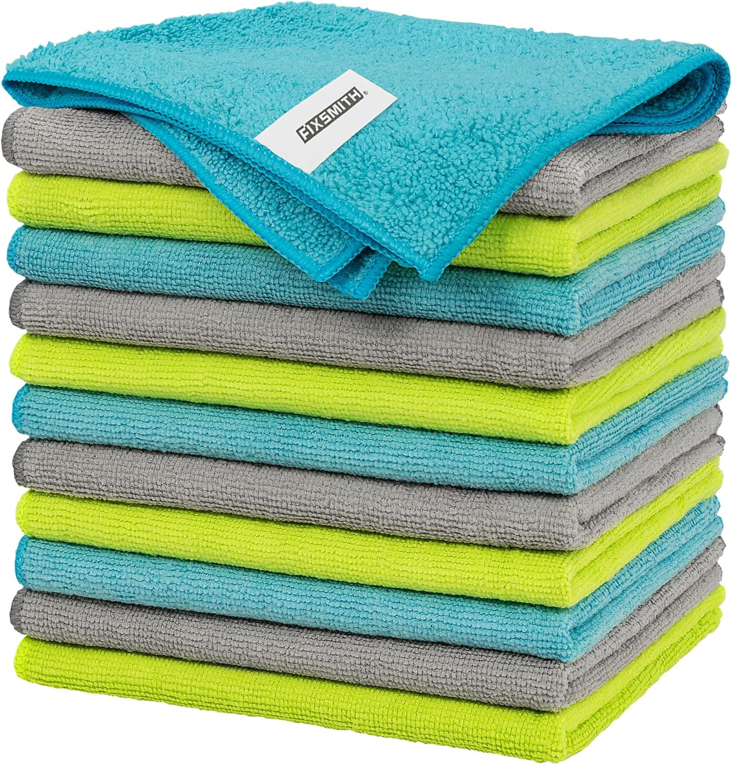Microfiber Cleaning Cloth - Pack of 12, Multi-Functional Cleaning Towels, Size: