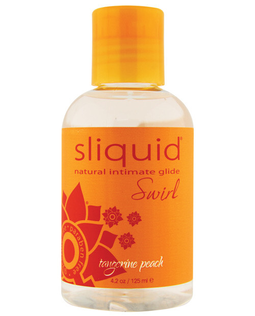 Sliquid Water Based Naturals Swirl Lubricant Tangerine Peach 4.2 Oz