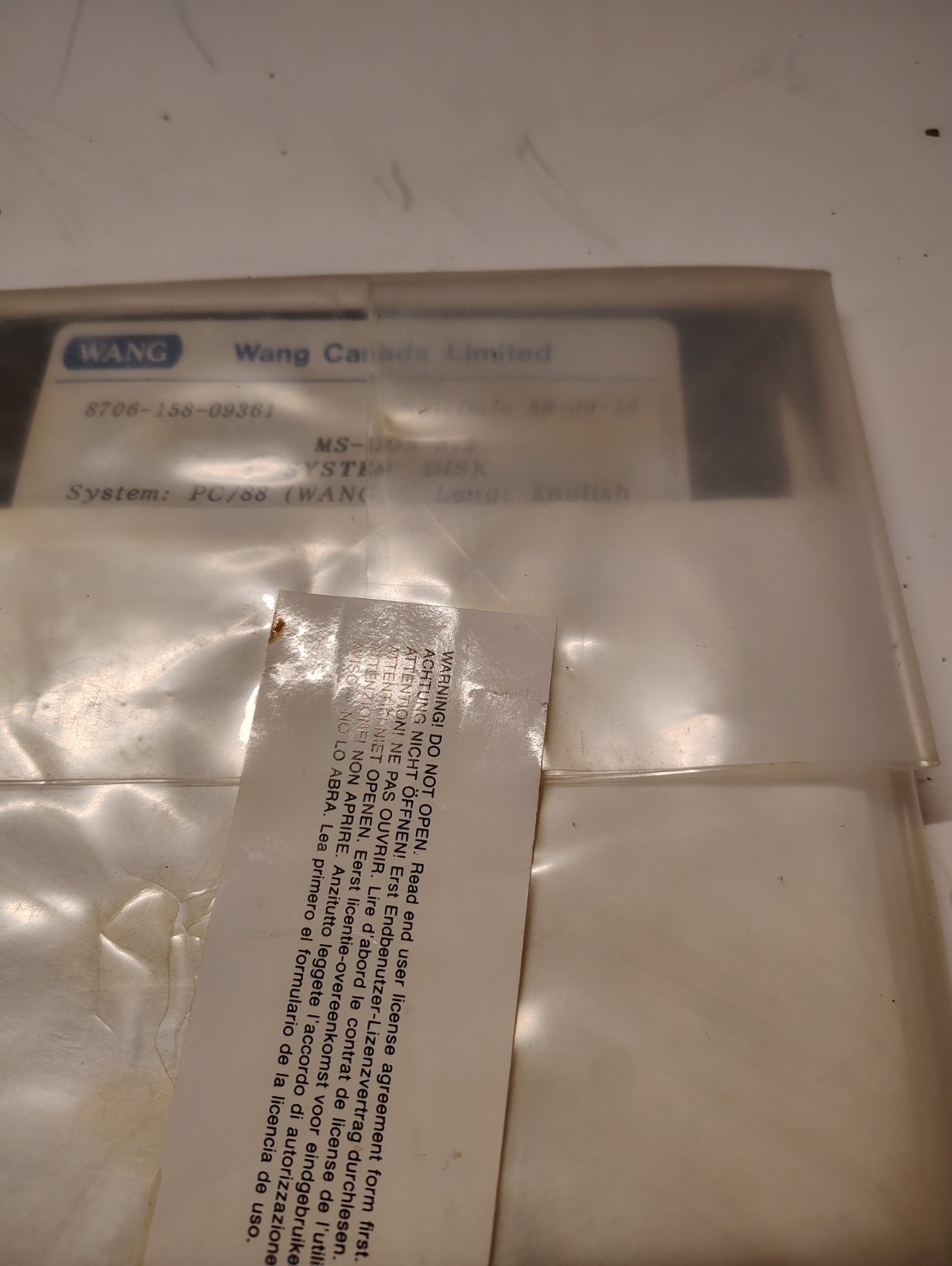 Rare MS-Dos Operating System Wang Pc/88