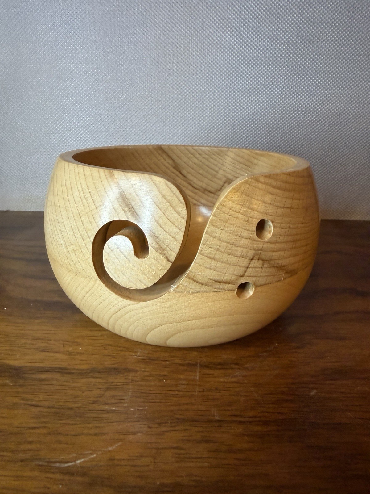 K&C Knit and Crochet Premium Beech Wood Yarn Bowl - Joann Exclusive - 6" x 4"