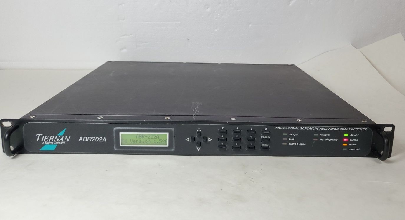 Tiernan ABR202A Professional SCPC/MCPC Audio Broadcast Receiver
