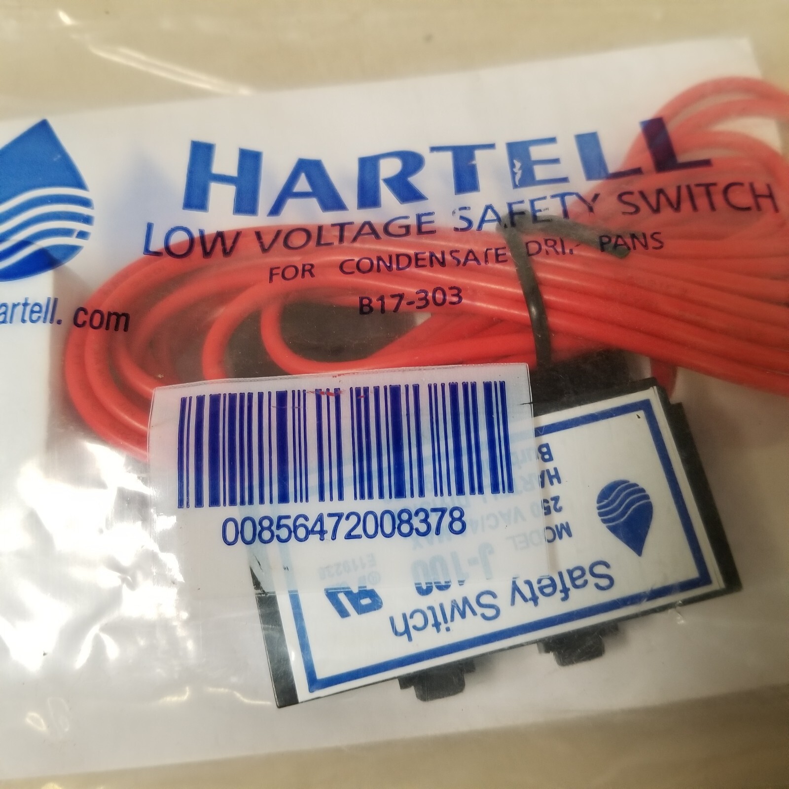Hartell B17-303 Safety Float Switch Low Voltage J-100