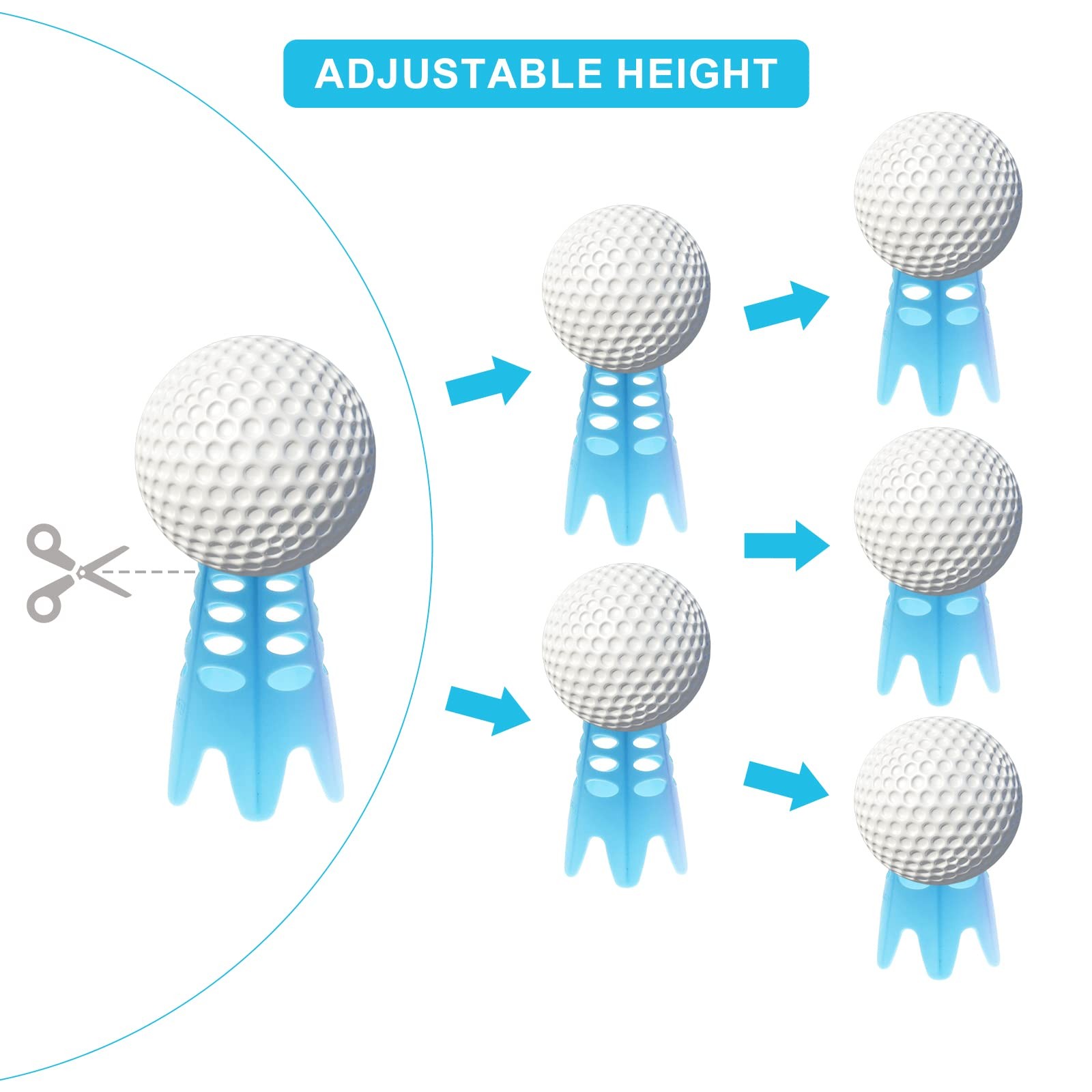 EROMAP Golf Simulator Tees, 18 Pcs Plastic Indoor Golf Mat Tees Practice Turf...