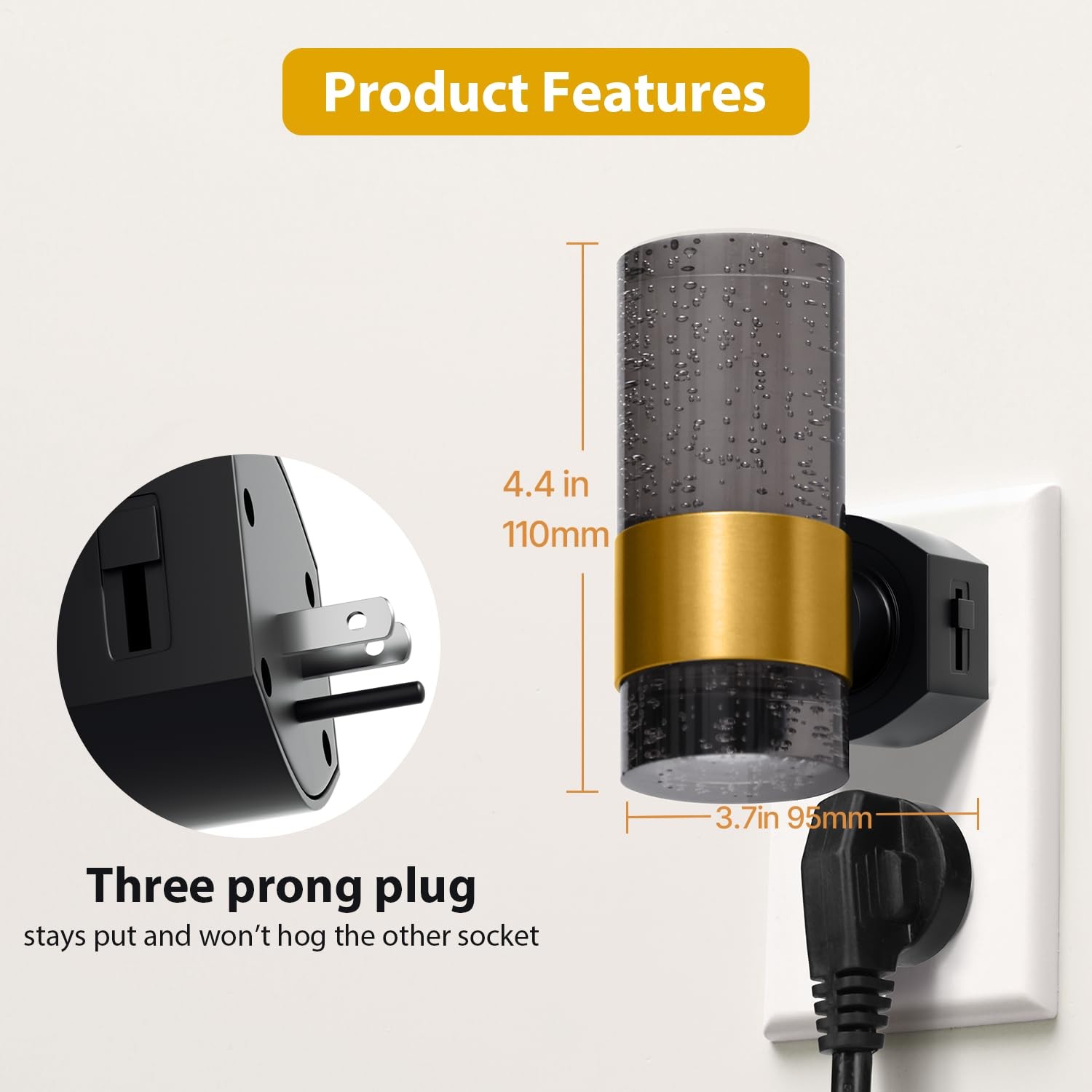 Night Lights Plug into Wall, 2 Pack Dimmable Plug in Night Light with Dusk to...