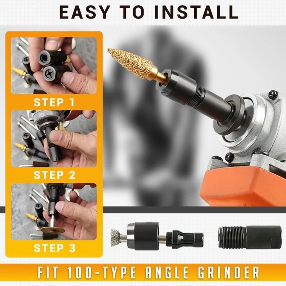 2pc Angle Grinder Modified Adapter Easy Installation High Carbon Steel