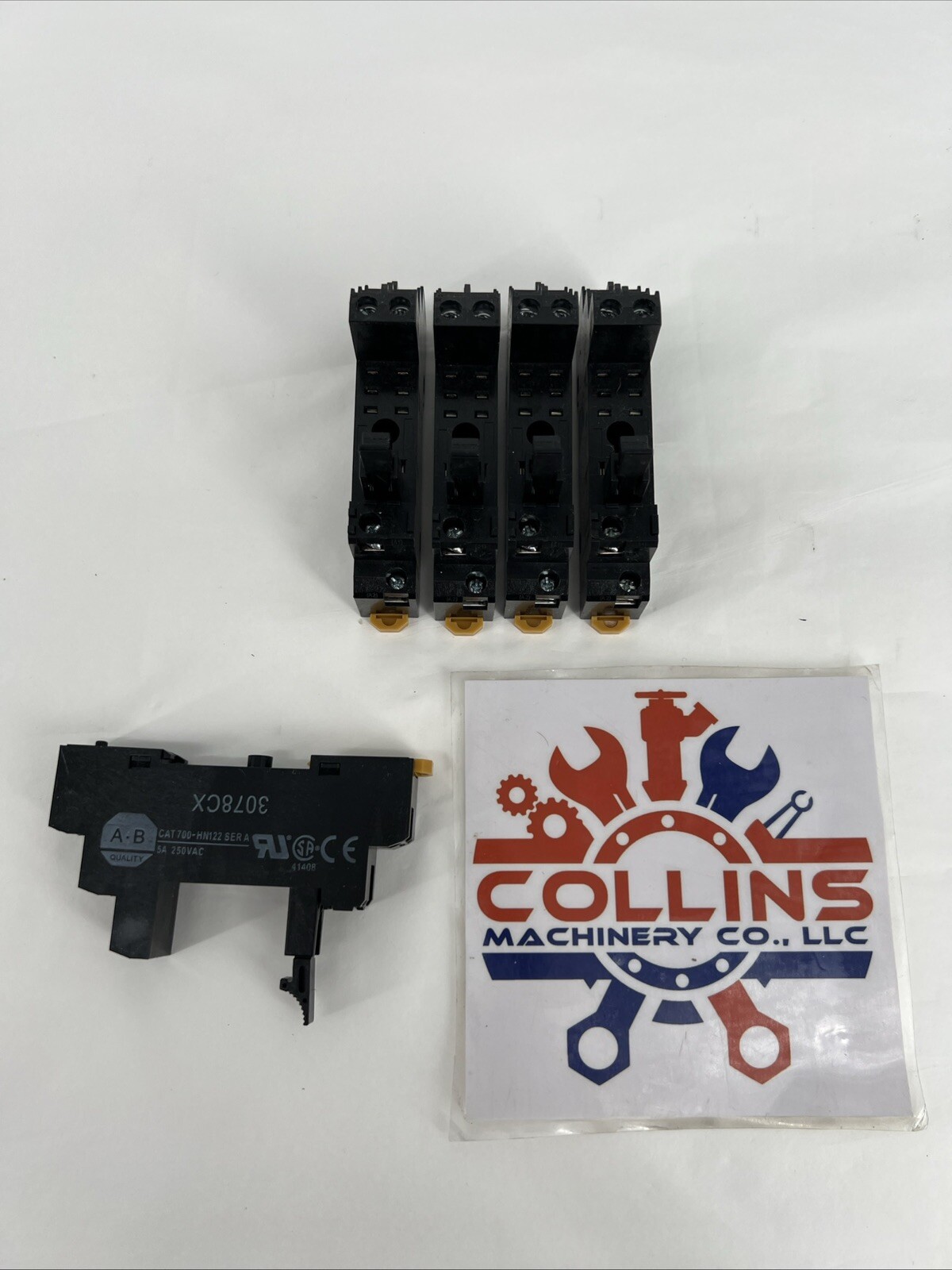Allen-Bradley 700-HN122 Series A 5A 250VAC Relay Socket 8-Blade (Lot of 5)