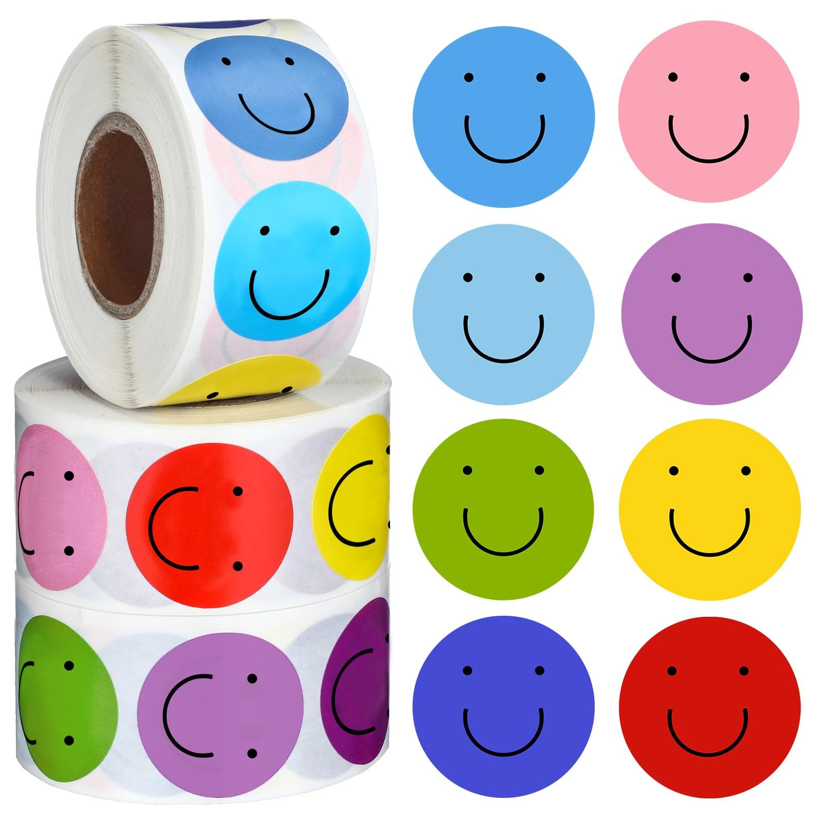 1500 Pcs Happy Smile Stickers Small 1 Inch Sticker Mini Positive...