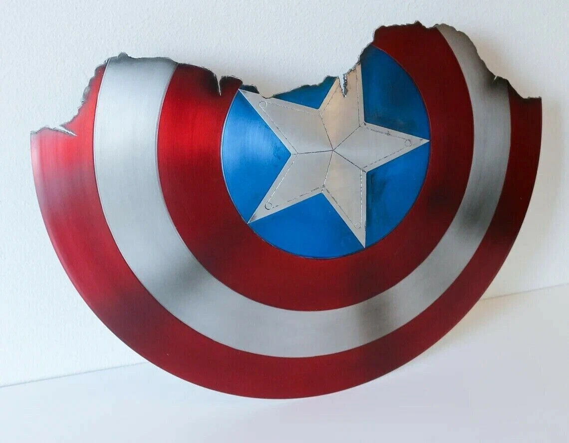 Captain America Broken Shield Metal Prop Replica Avengers Endgame Shield Gift