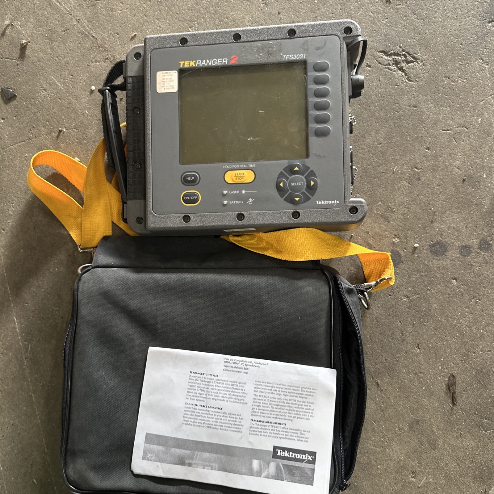TEKTRONIX TEKRANGER 2 TFS3031- Optical Time Domain Reflectometer- W/ Case