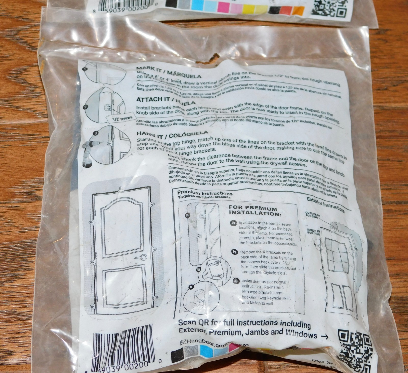 Lot of 4 EZ-HANG Easy Door Window Installation Kit Interior Exterior NEW