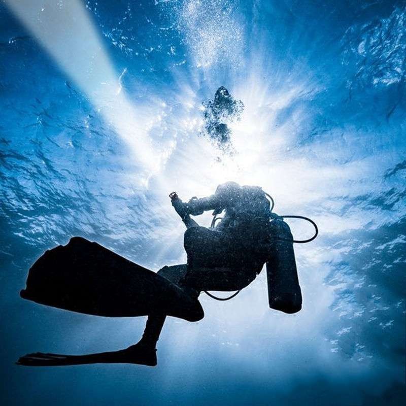 Diving Flashlight 50 Meters Underwater Lantern Searchlight Scuba Lamp US