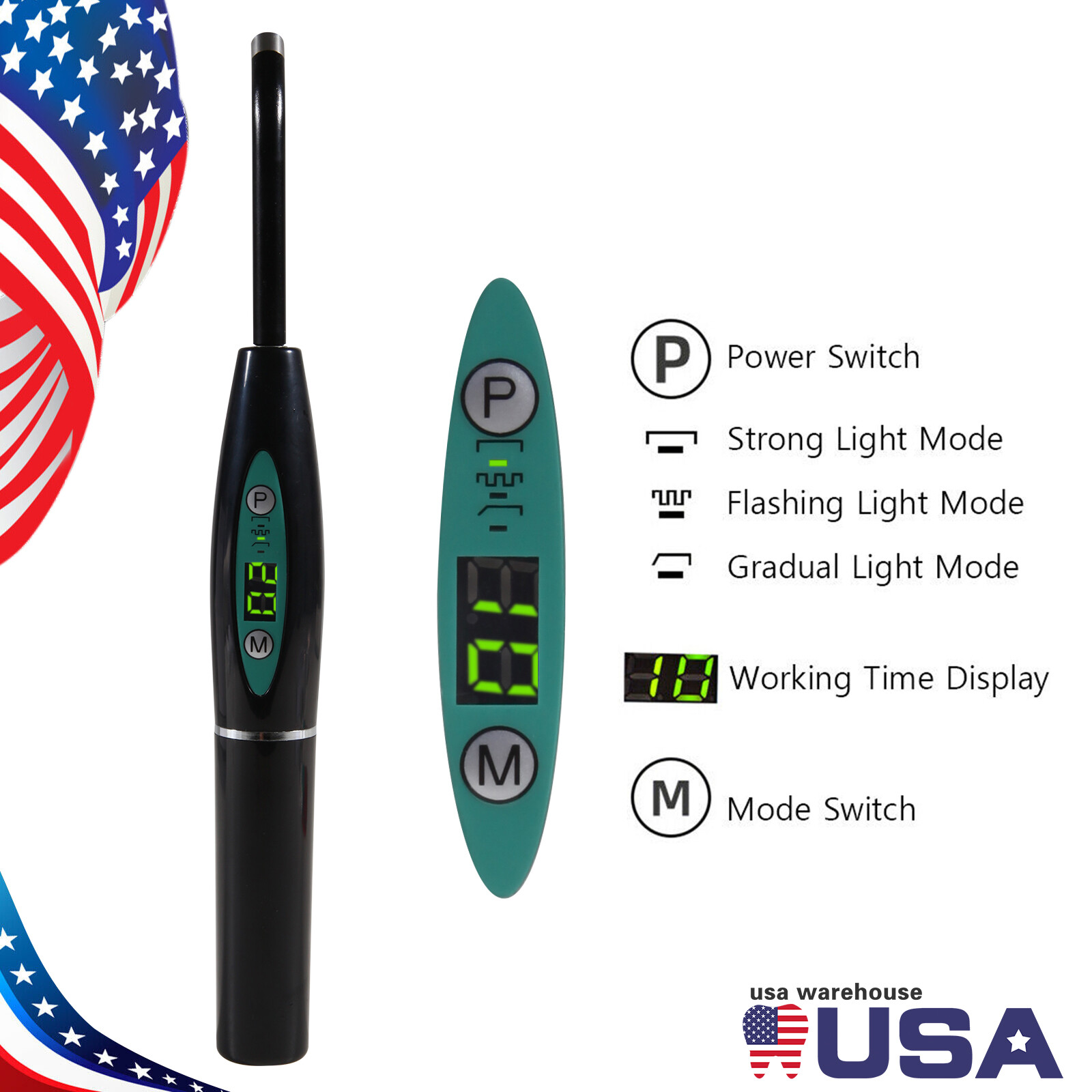 Wireless Cordless Dental Curing Light Lamp Teeth Whitening Woodpecker Style