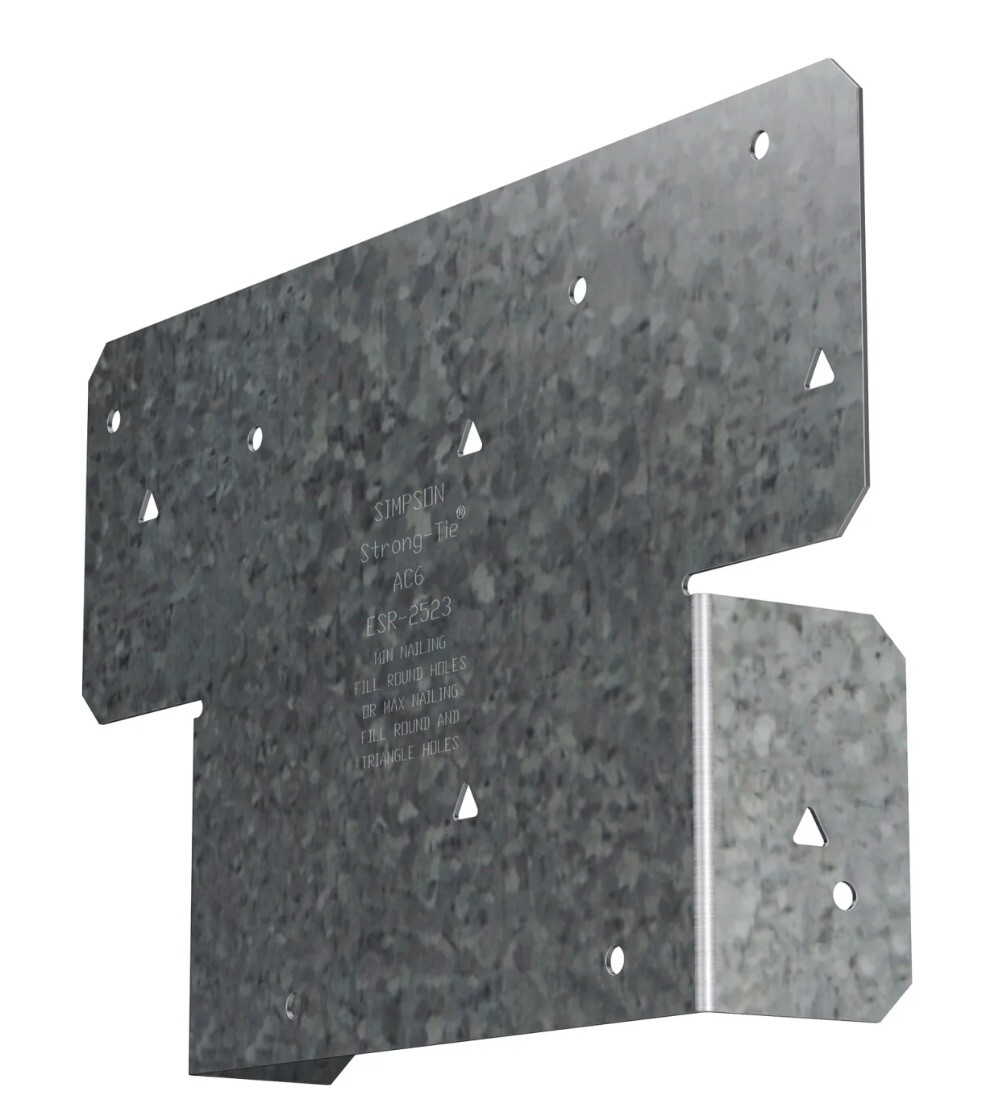 Simpson AC6Z Adjustable Post Cap For 6X Beam - ZMAX / Fasteners Plus
