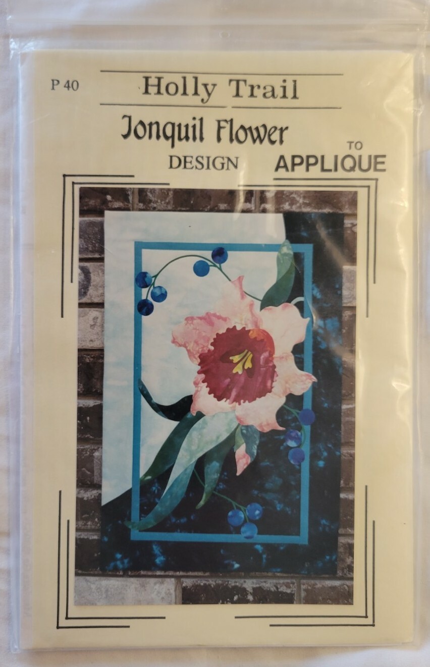 Holly Trail Jonquil Flower Design To Applique 16"x24"