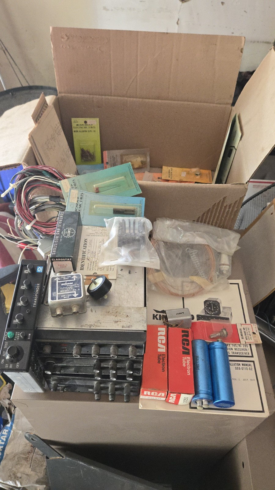 Aircraft Radio Lot  King Kx145 With Tray And Wiring Misc Spare Parts