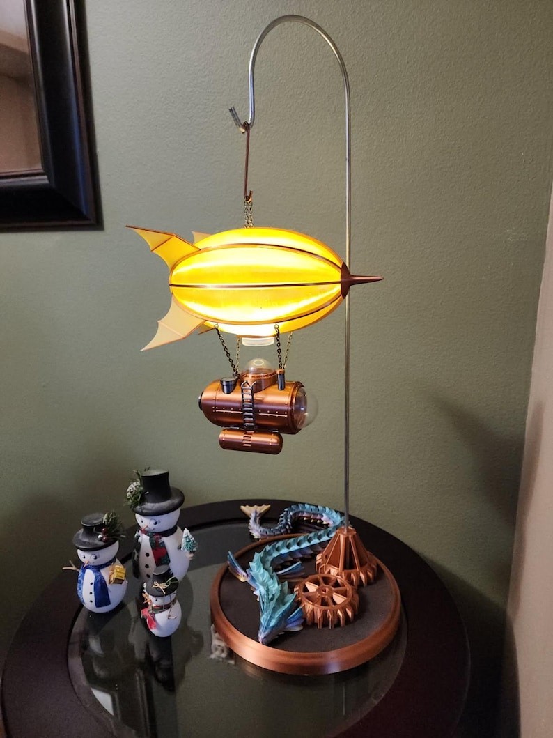 Steampunk Weekender Submarine Airship Lamp