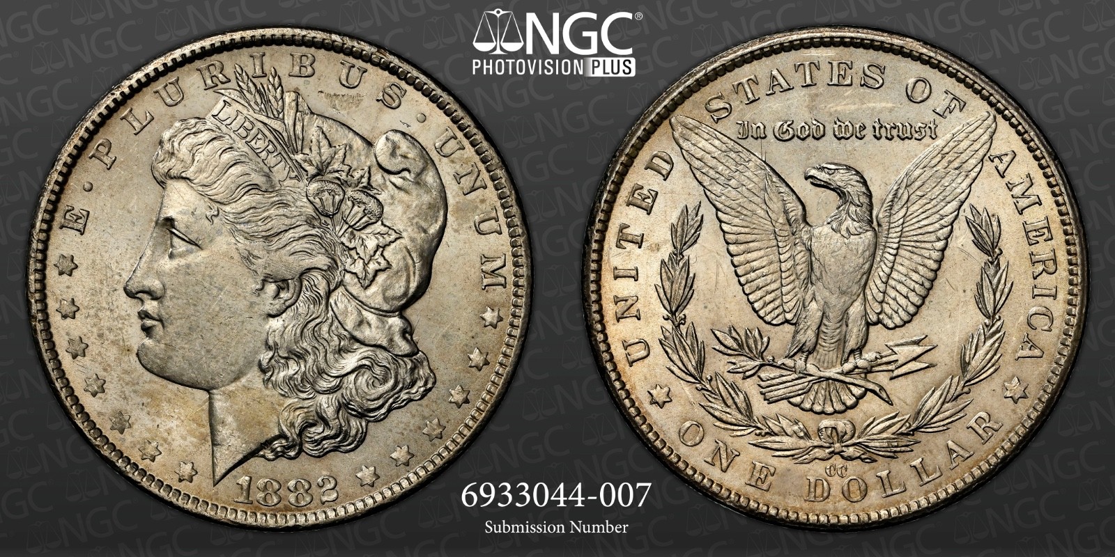 1882-CC Morgan Silver Dollar NGC MS62 Carson City Bright Luster