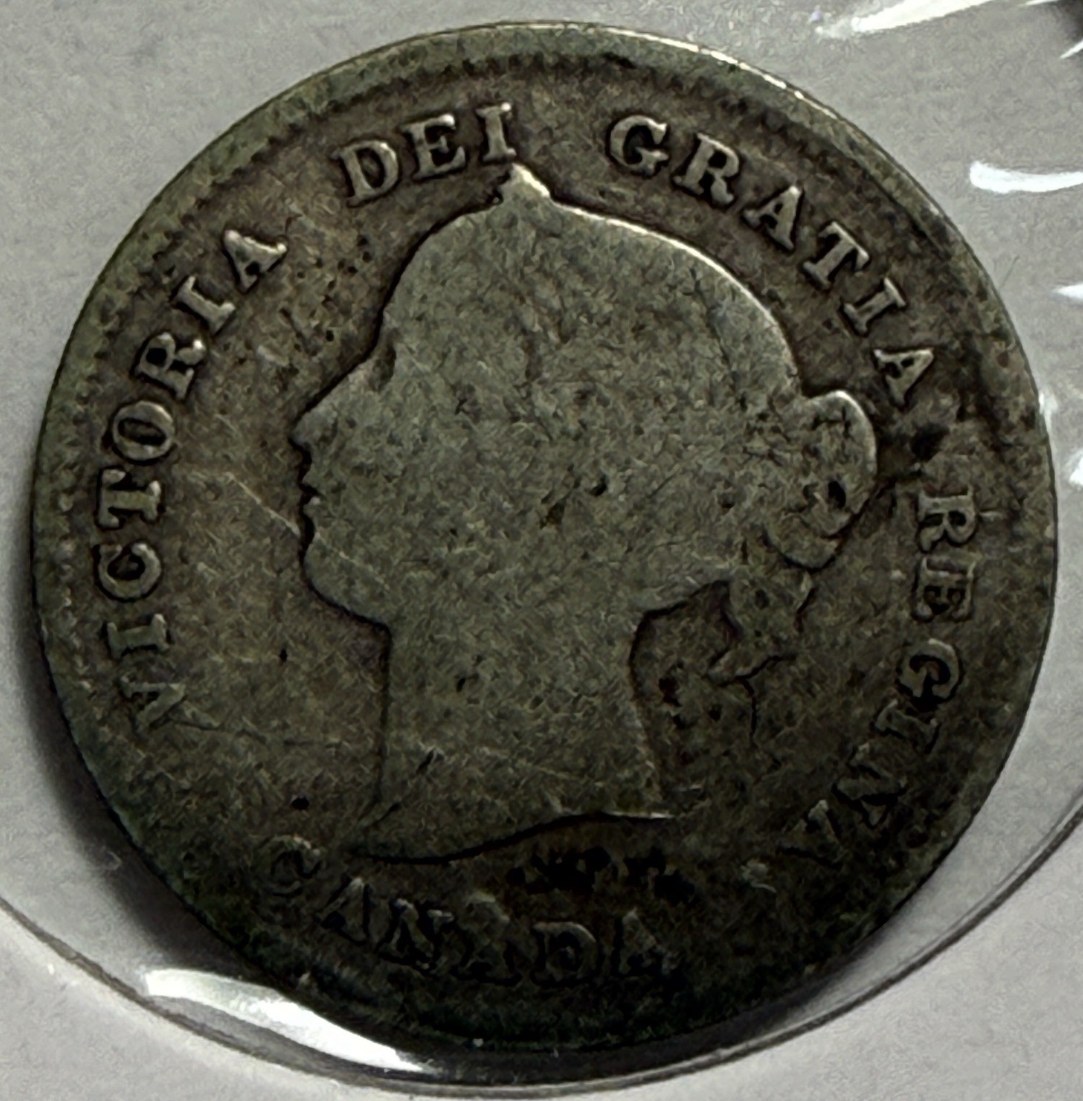 1896 Canada 5 Cents Silver - Free Shipping - (3-25)