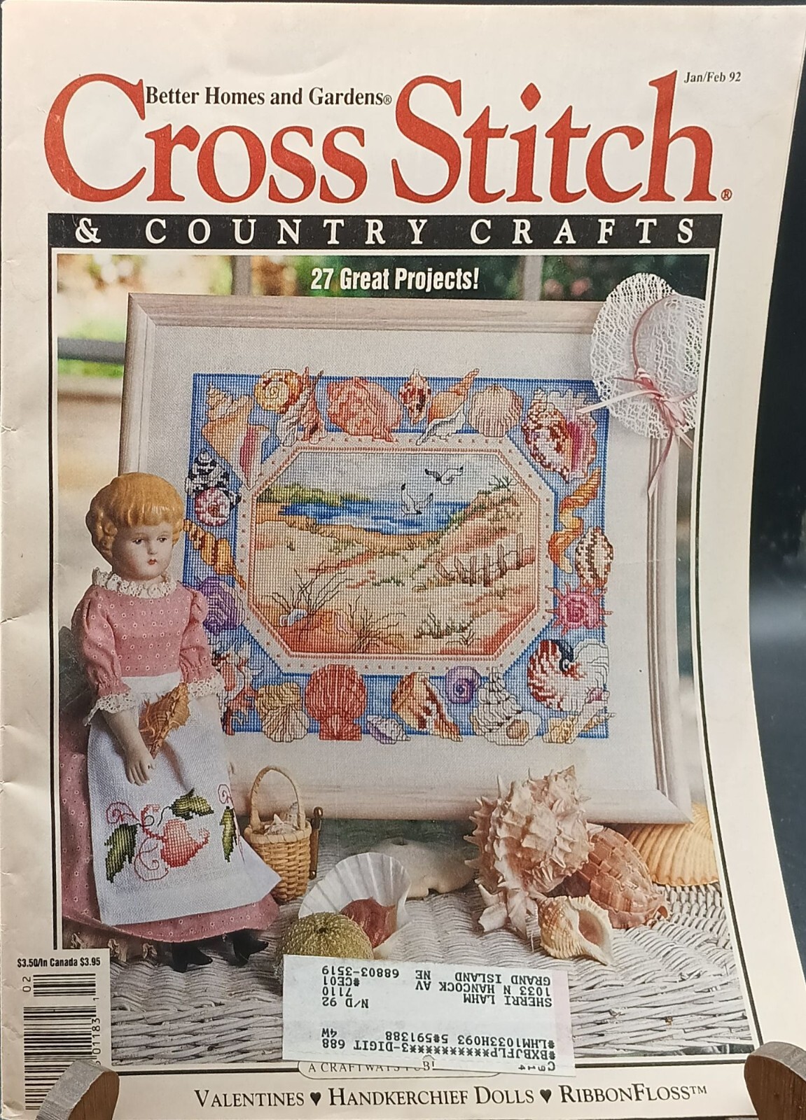 Better Homes & Gardens Cross Stitch & Country Crafts Magazine Jan/Feb 1992