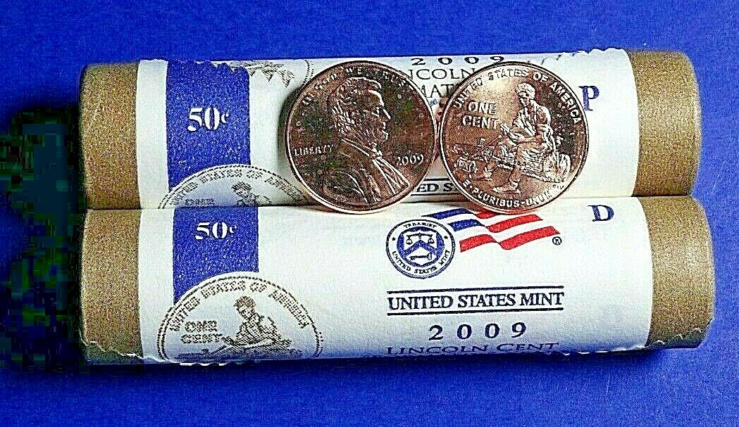 2009 P/D LINCOLN "FORMATIVE YEARS" BU UNCIRCULATED 2 SINGLE COIN SET