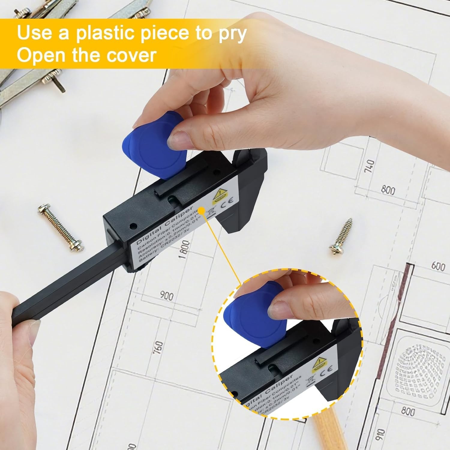 Versatile 4-in-1 Digital Measuring Tool - 6-Inch Caliper with Auto-Lock Screen