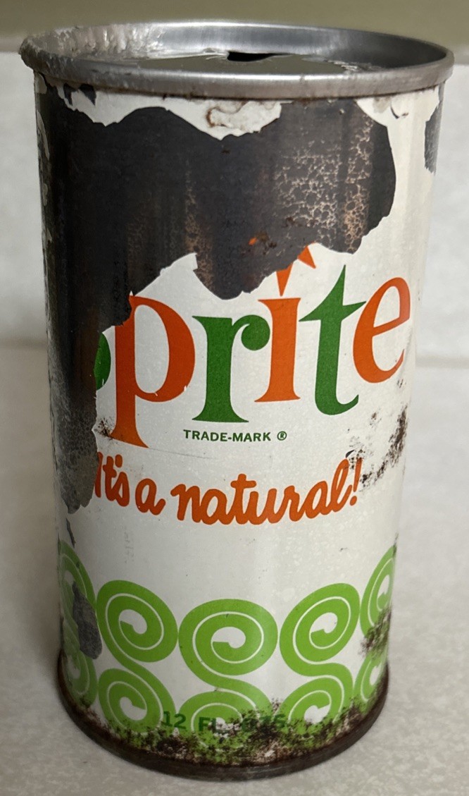 Vintage SPRITE 12oz. Empty Steel Pull Tab Soda Can