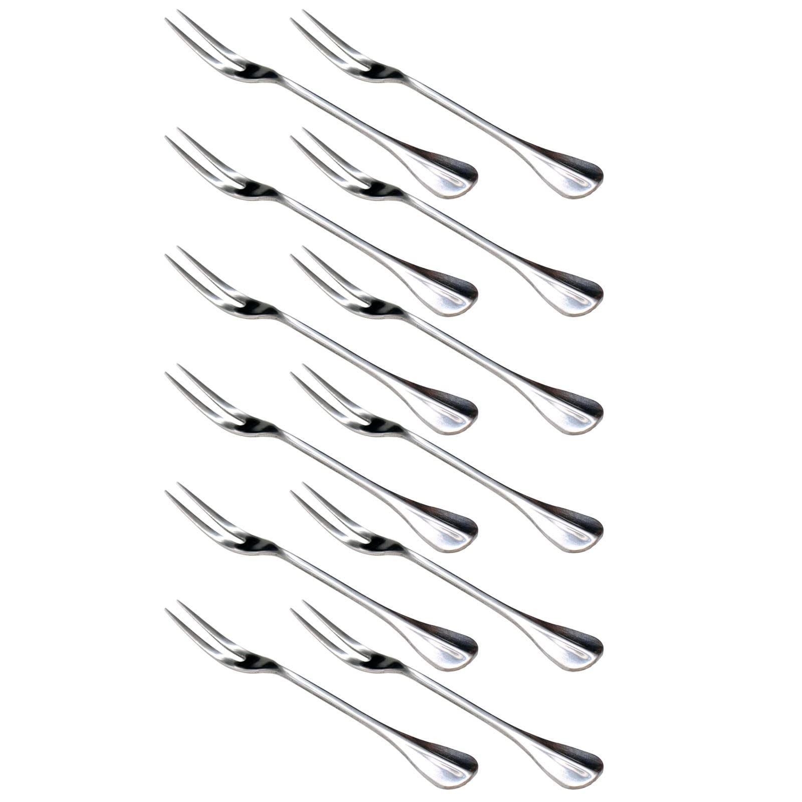 12 PCS Small Stainless Steel Forks Cocktail Appetizer Dessert Fruit Party