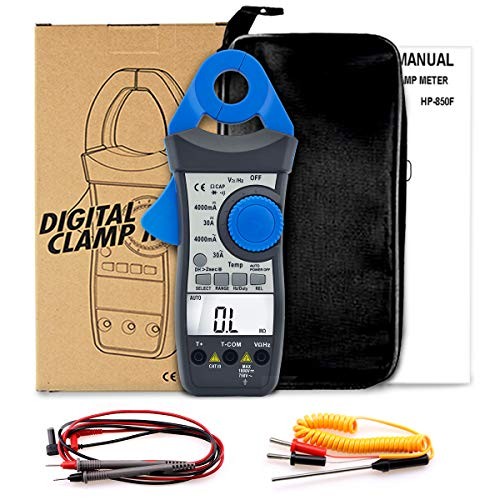 Digital Clamp Meter Multimeter, 1mA Sensitive Digital Low Current Clamp blue