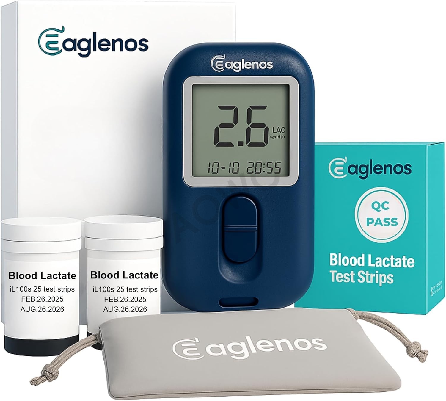 Eaglenos Blood Lactate Tester Handheld High-Precision Monitor Meter 50 Strips