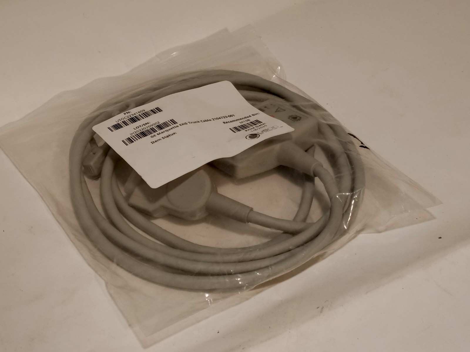 GE Marquette 2104723-001 EKG trunk cable, 10-lead AHA patient monitor, as shown
