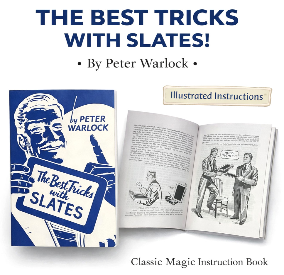 BEST TRICKS WITH SLATES BOOK Mental Mind Reading Magic Ghost Seance ESP Stage