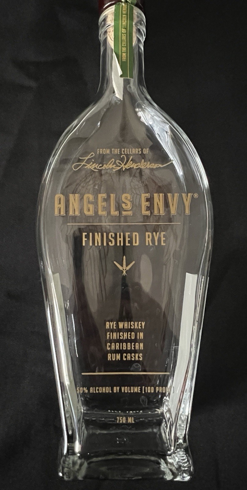 Empty Angel’s Envy Finished Rye Kentucky Whiskey (750ml) Upcycle