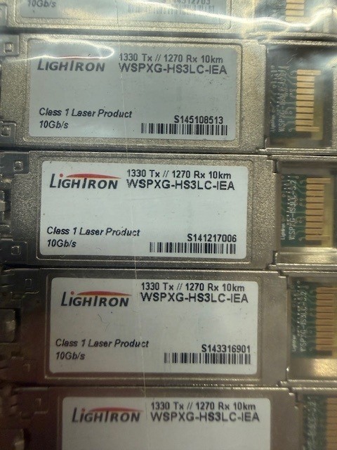 WSPXG-HS3LC-IEA - Lightron Bidi 10GB 1330 Tx/1270 Rx 10km SFP+ (Lot of 10)