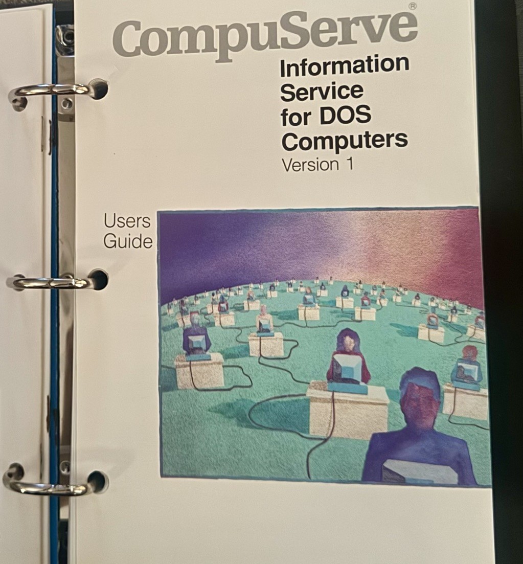 Vintage CompuServe Binder Information Service DOS Computers V1 Guide Set RARE