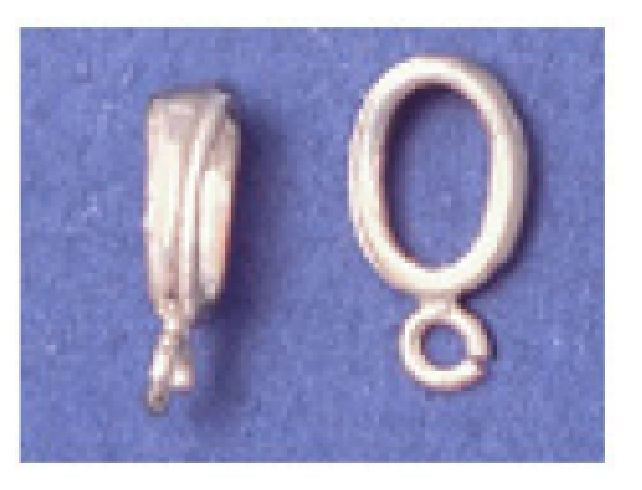 Sterling Silver Fancy Omega Slider Bail For 4mm Chain