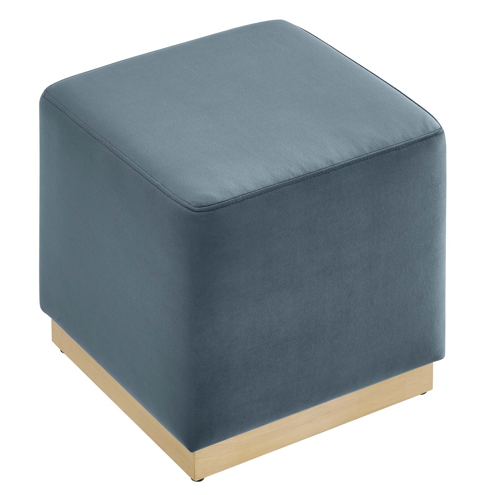 Modway 17" Square Performance Velvet Upholstered Ottoman
