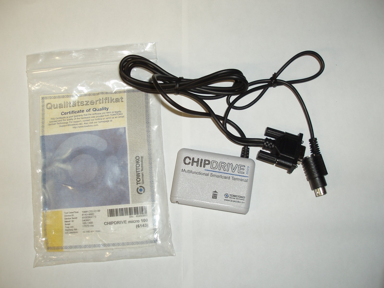 Towitoko CHIPDRIVE SMARTCARD Micro100 Satellite SIM/SAT Micro 100 Serial DB9