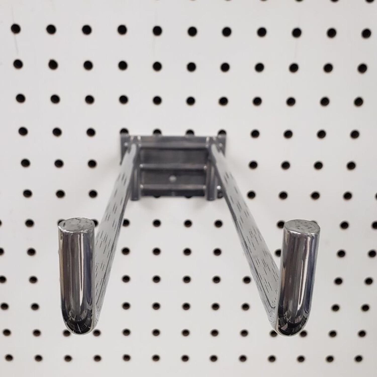 12 in. 375 Silver Metal Double Arm Heavy Duty Utility Display Hooks Peg Hook 5 p
