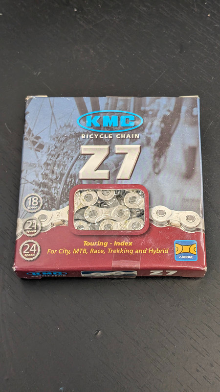 KMC Z7 Bicycle Chain 116 Links 18, 21, 24 speed