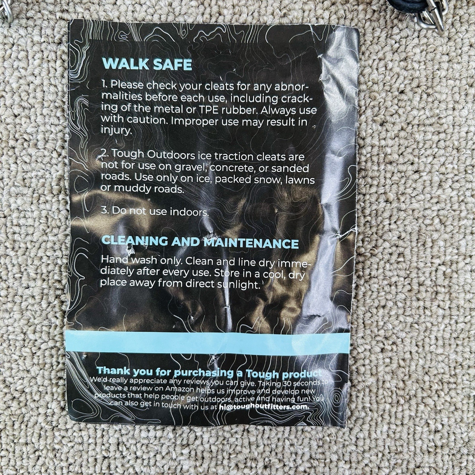 Ice Traction Cleats Crampons Walk Safe With Storage Bag Large Tough Outdoors