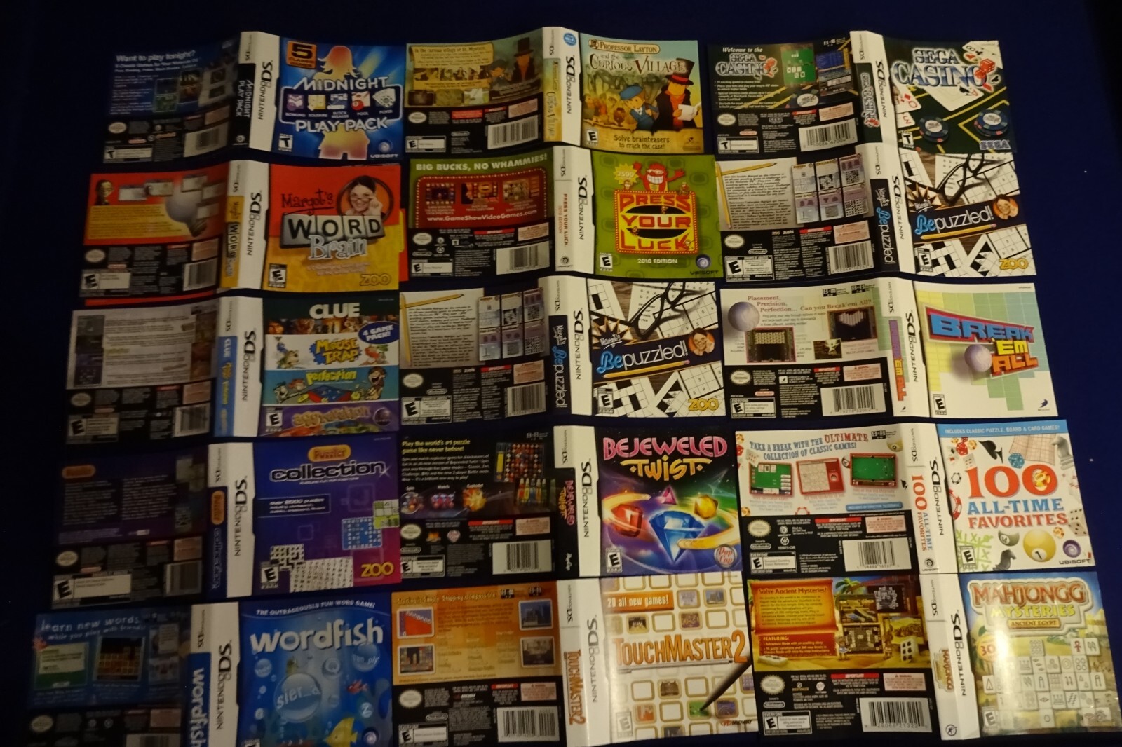 Nintendo DS Original Art Covers For Game Cases
