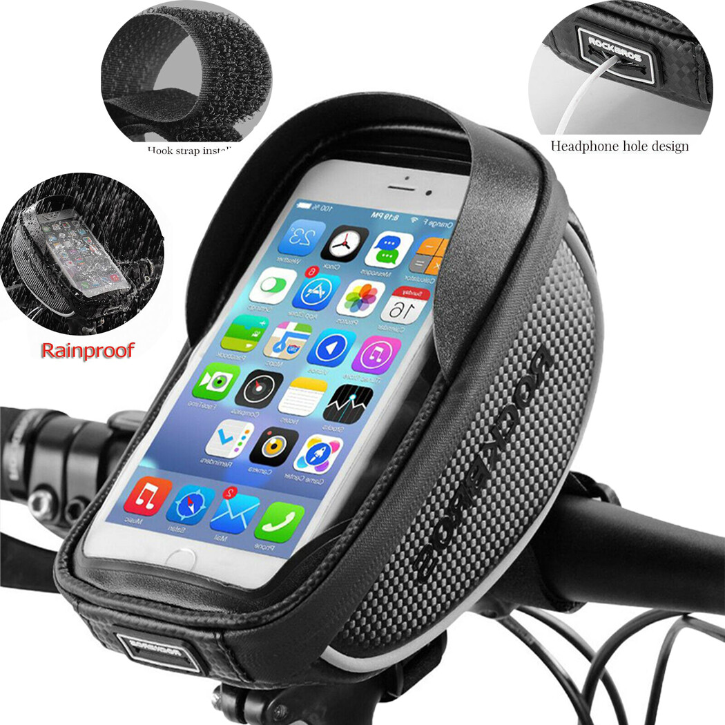 ROCKBROS Cycling Handlebar Bags Waterproof Bike Front Bag Bicycle Phone Case Bag