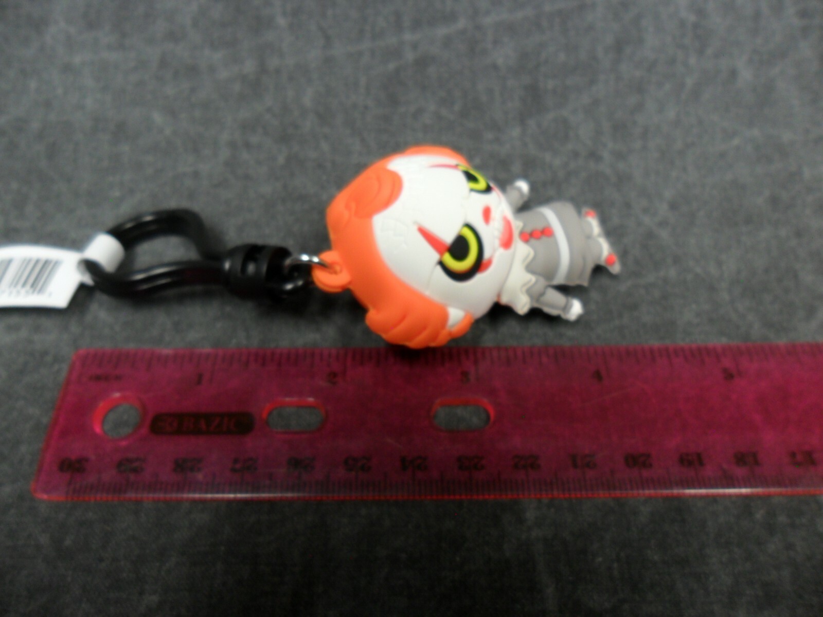 IT Chapter 2 * Pennywise Head Tilted * Figural Bag Clip Key Chain Monogram