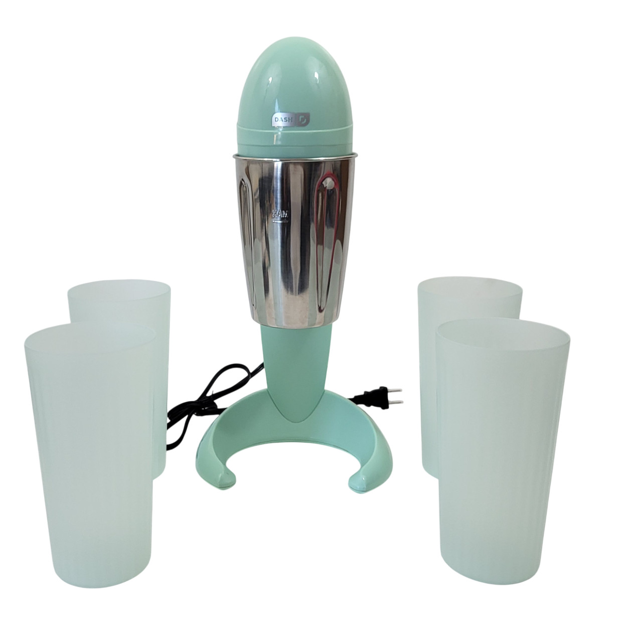 Dash Retro Stainless Steel Cup 20 Oz. Milkshake Maker 6 Piece