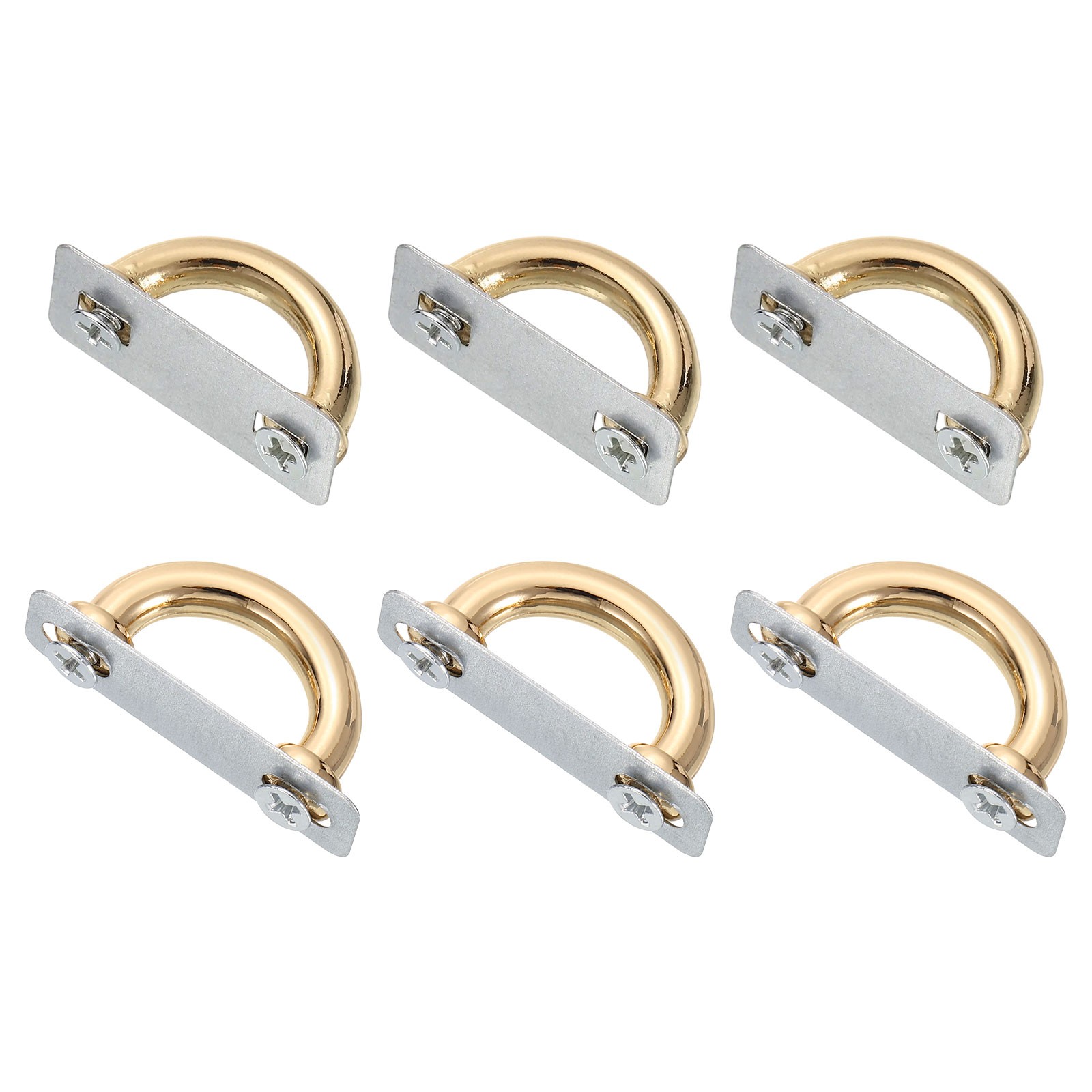 6 Pcs Arch Bridge Buckle, Metal D-Ring Connector, 16mm, 13mm, Light Gold