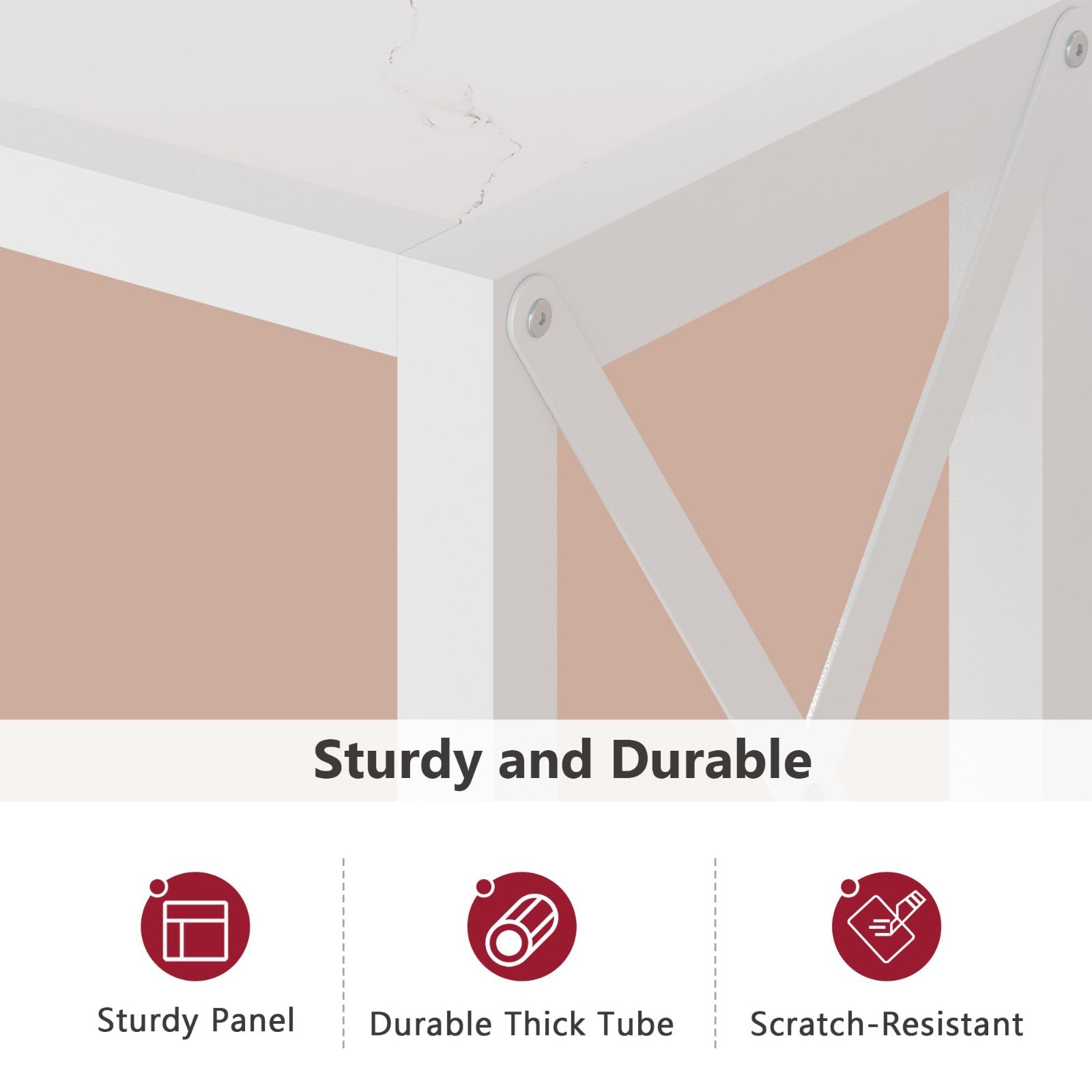 Narrow Console Table 41.8” - 2-Tier Entryway Sofa Table with X-Frame & Shelves,